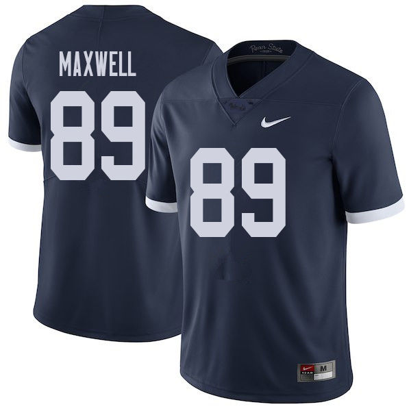 Men #89 Colton Maxwell Penn State Nittany Lions College Throwback Football Jerseys Sale-Navy